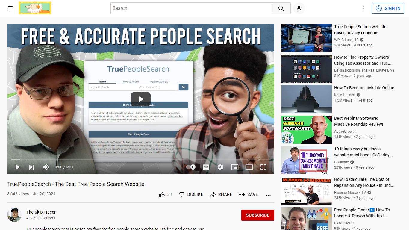 TruePeopleSearch - The Best Free People Search Website - YouTube